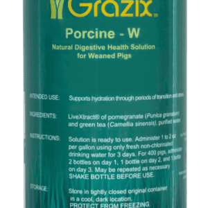 Grazix Porcine -W; waterline additive for weaned pigs.
