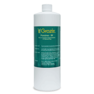 Grazix Porcine -W 900ml bottle; waterline additive for weaned pigs.